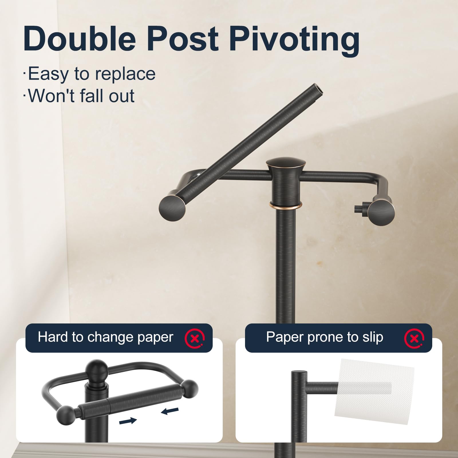 Kroias weighted base provides stability on any bathroom floor