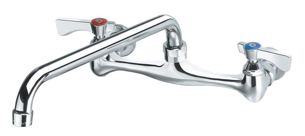 Krowne Silver Series faucet with 12-inch swing spout for large sinks, durable and low-lead.