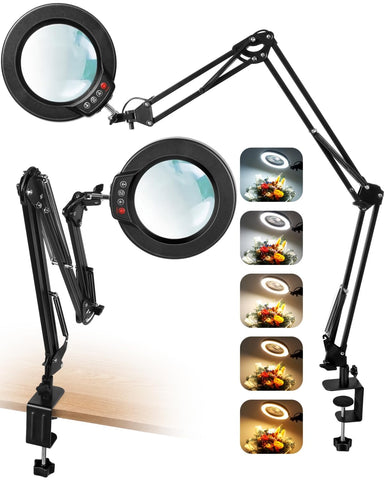 Krstlv 10x magnifying glass with light for precise, hands-free inspection