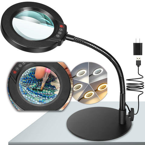Krstlv 10X magnifying lamp arm for precise close-up work and crafting