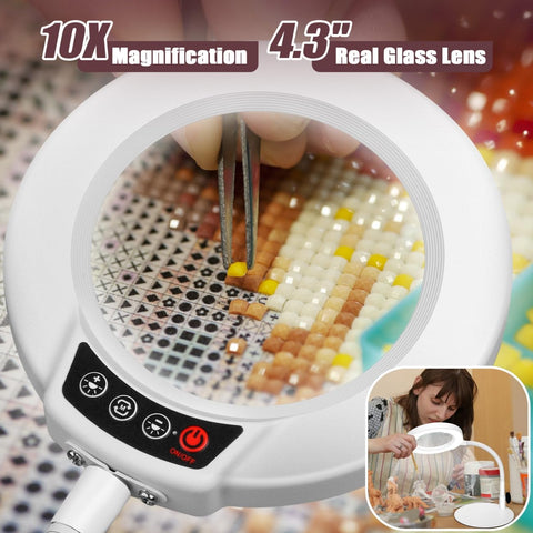 Krstlv magnifying lamp gooseneck lets you position light precisely for close work.