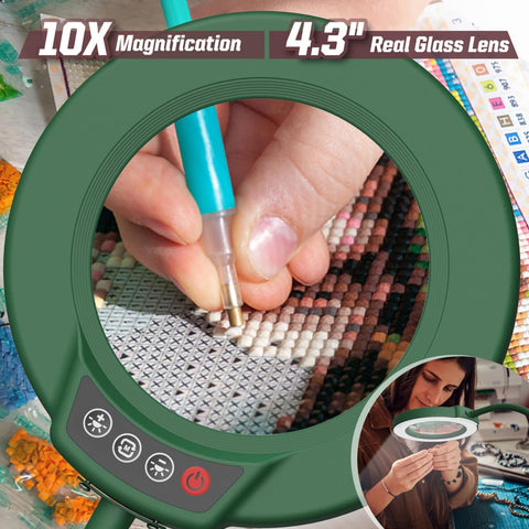 Krstlv 4.3-inch lens for sharp, distortion-free magnification.