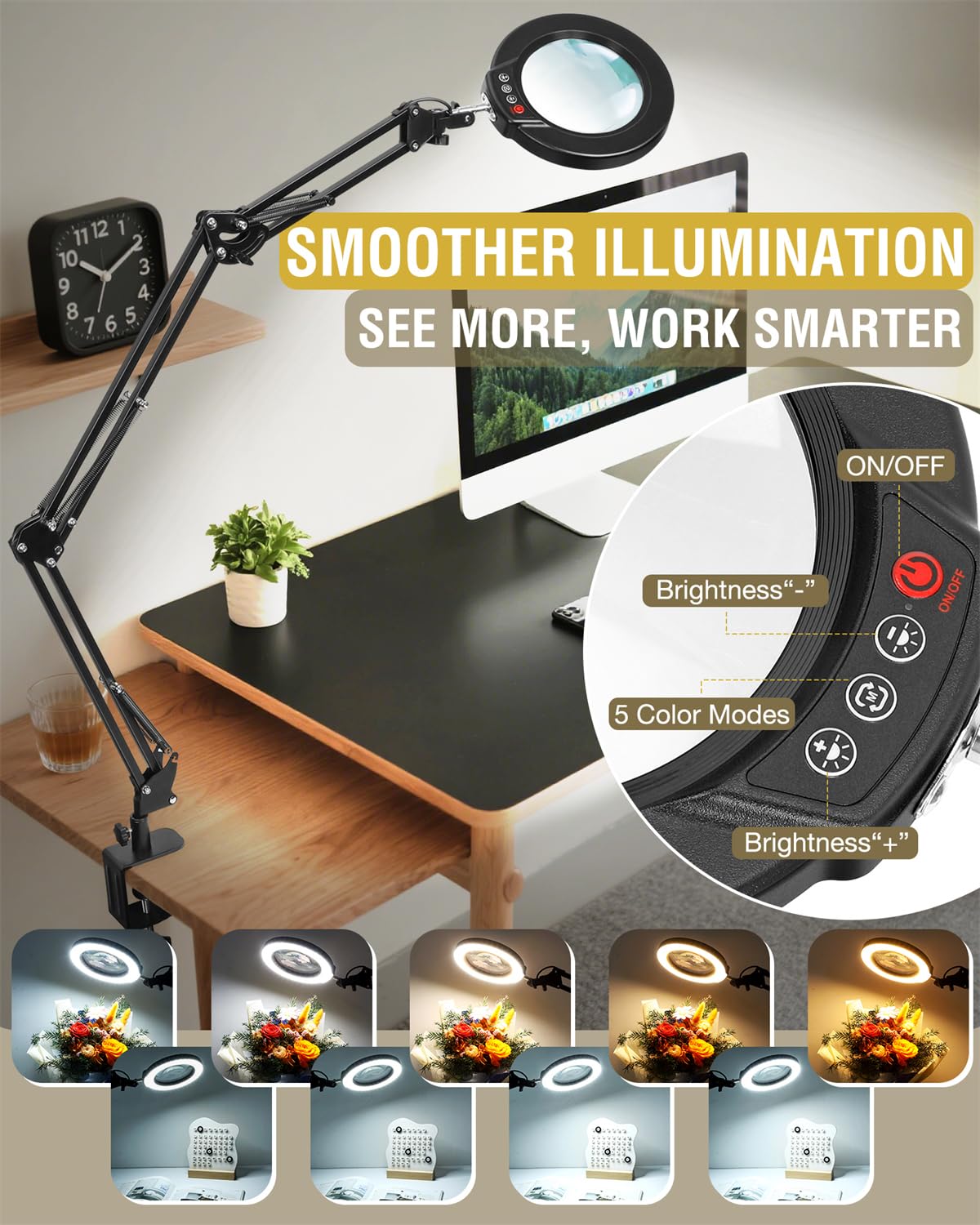Krstlv adjustable LED lighting with memory recalls your last setting