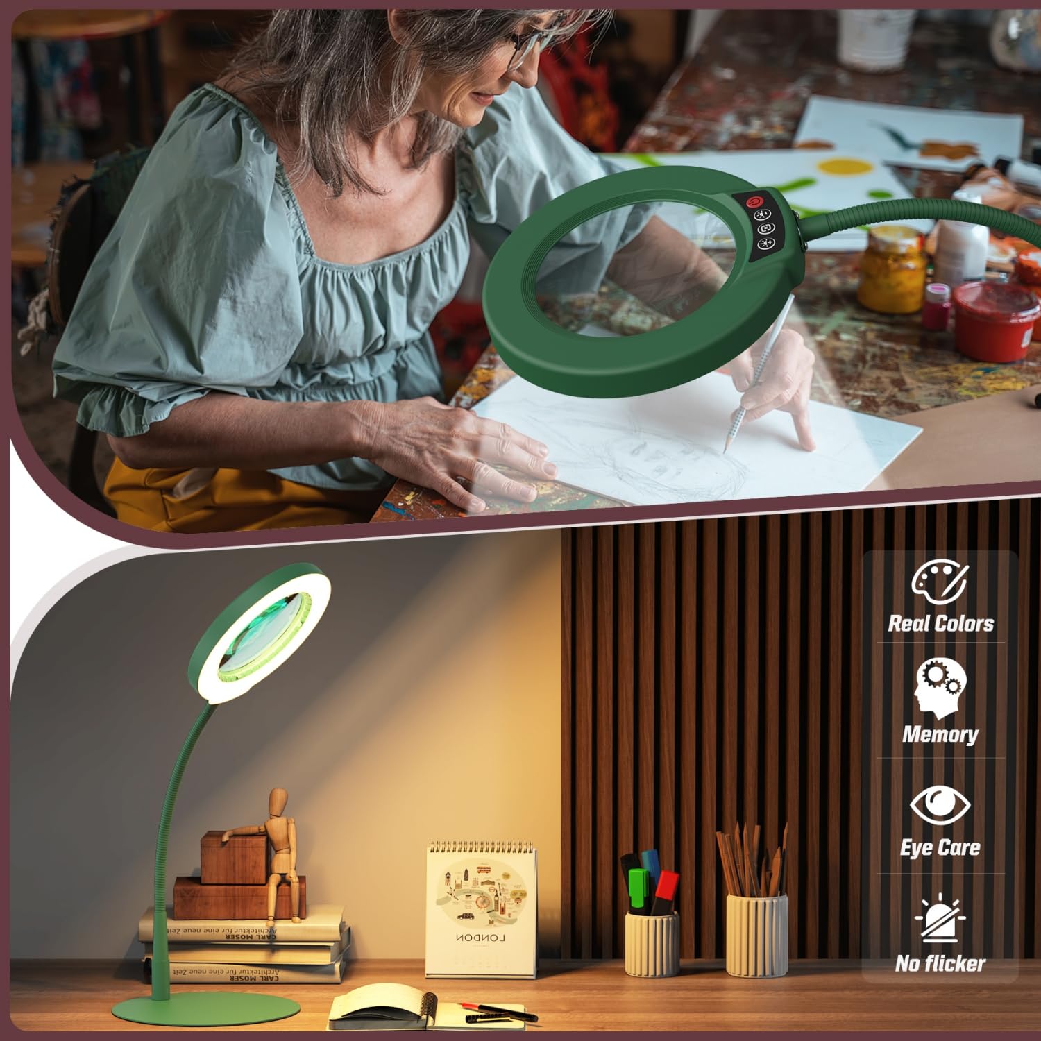 Krstlv circular base tray keeps small tools within reach.