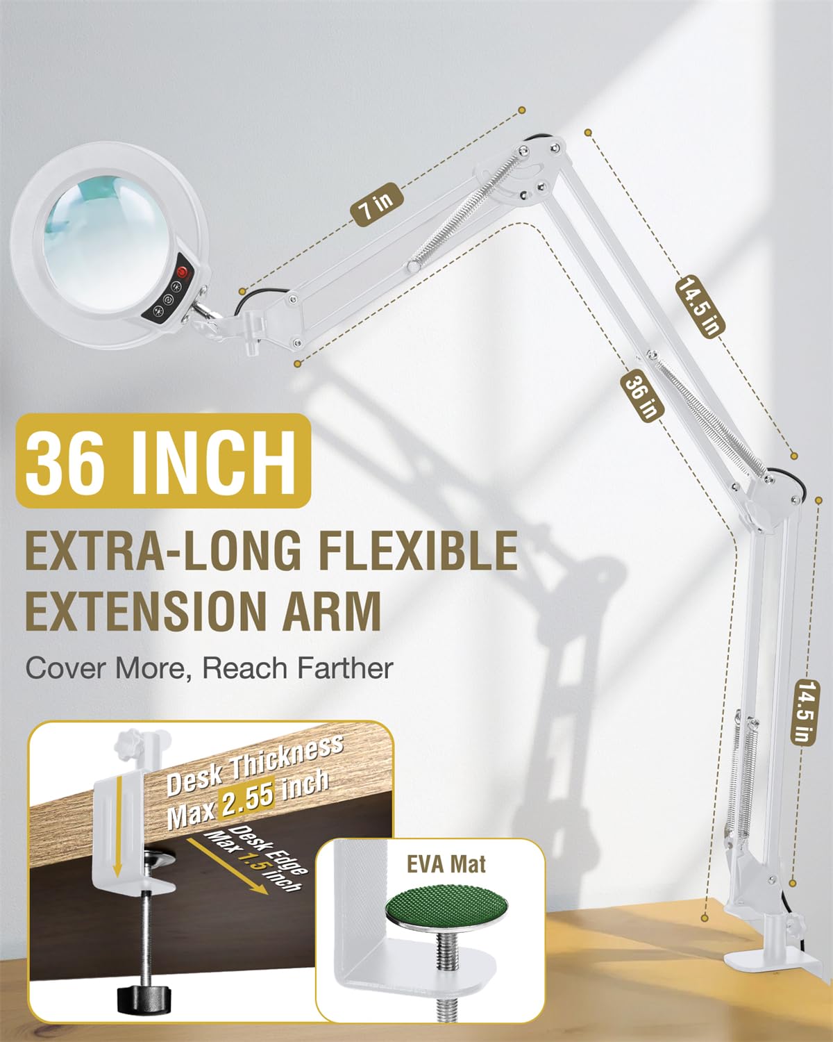 Krstlv dual-axis rotating head tilts for comfortable viewing angles in crafts.