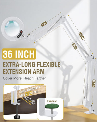 Krstlv dual-axis rotating head tilts for comfortable viewing angles in crafts.