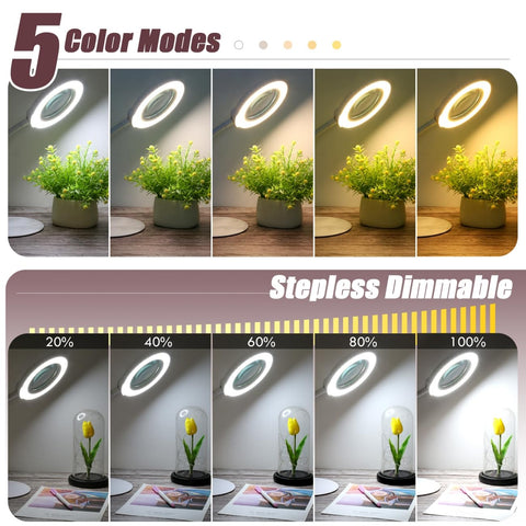 Krstlv LED lighting with 5 color modes reduces glare and improves visibility.