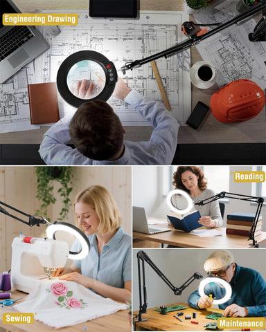 Krstlv table clamp with non-slip pad protects surfaces while securing the lamp