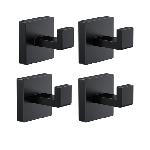 Kruodop bathroom towel hook in black matte wall mount, sleek and rustproof for towels.