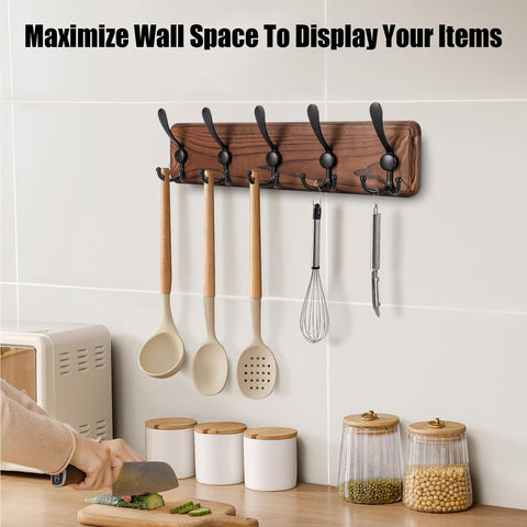 Kruodop mudroom wall mounted coat hanger saves floor space and adds character