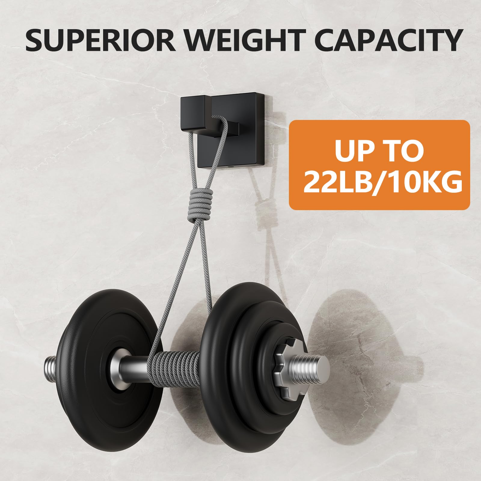 Kruodop towel hook with screws and anchors included, easy screw-mount installation.