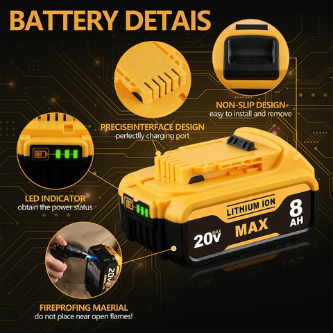 Krvlkaq fast-charging DCB200 battery for quick top-ups.