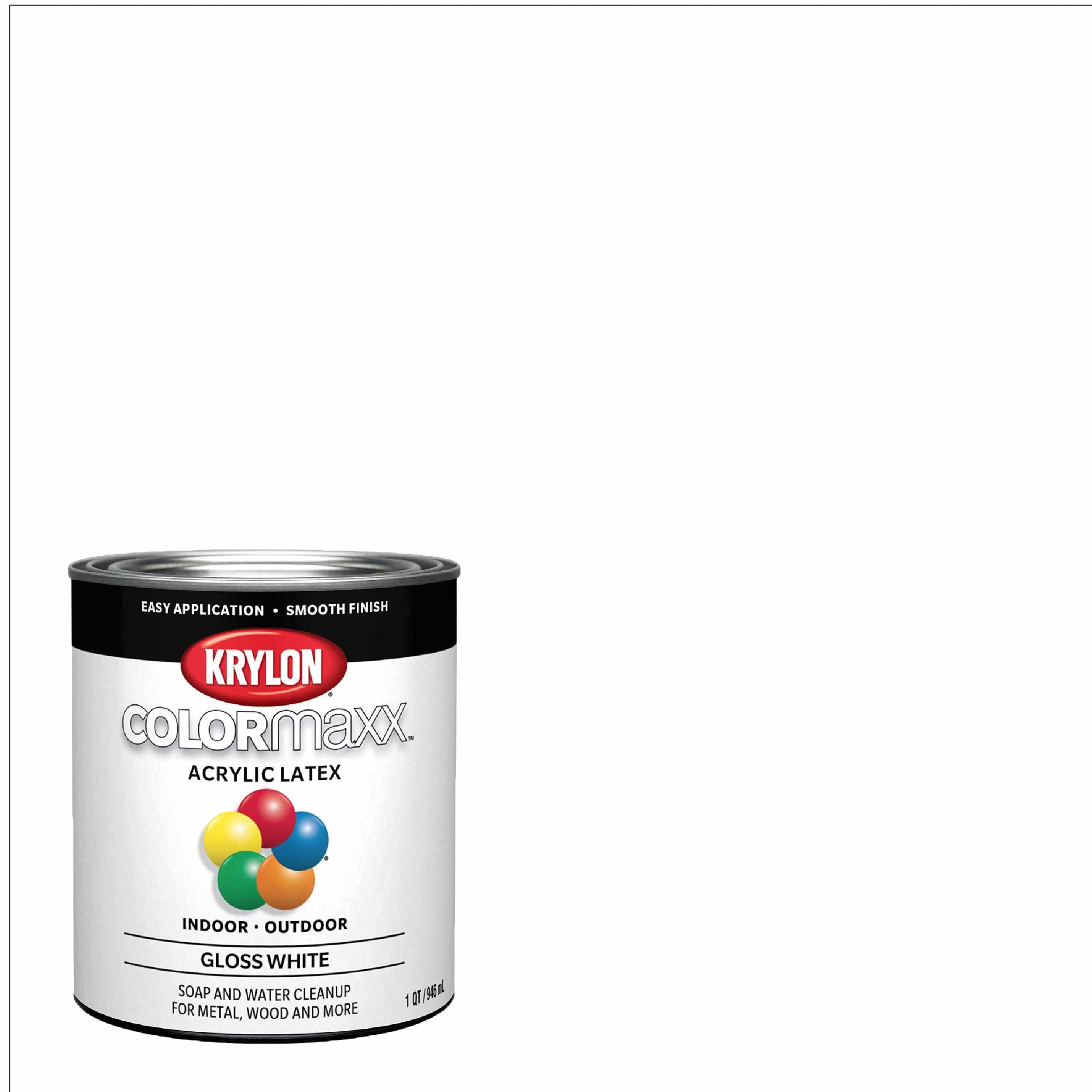 Krylon COLORmaxx brush-on gloss finish applied for smooth refresh