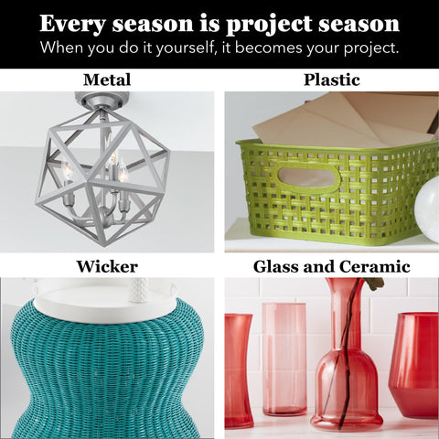 Krylon K18212 obsidian finish on an item adds a refined, metallic stone look.