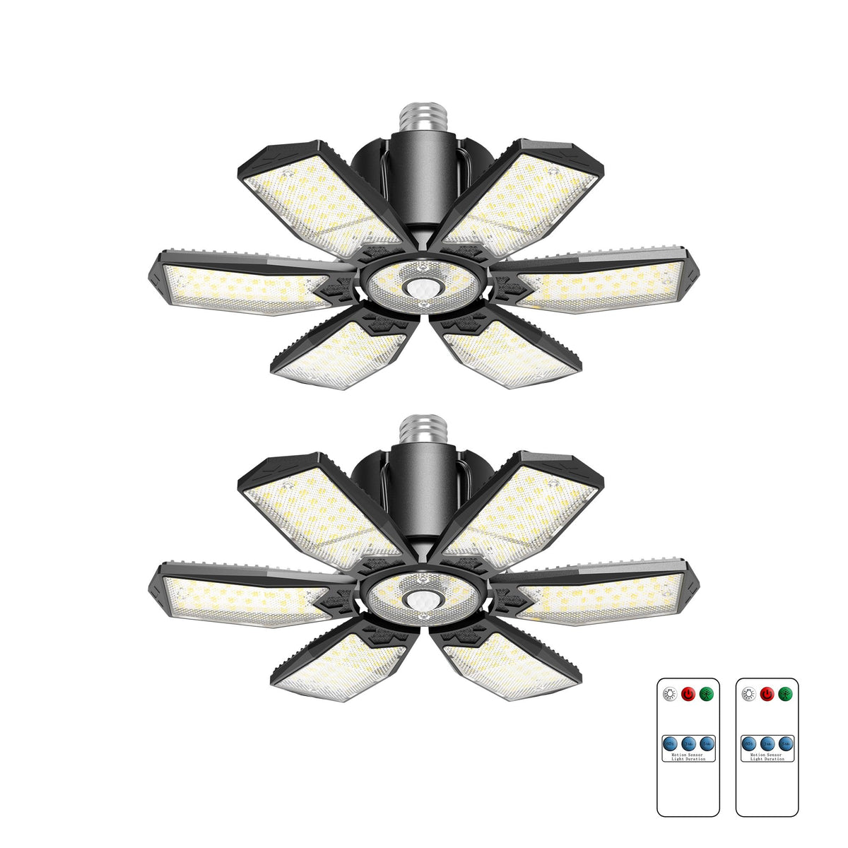 Kryoza motion sensor garage light, front view for entry and work area illumination.