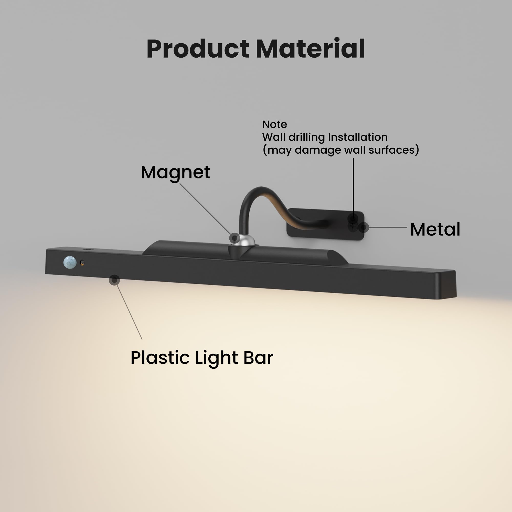 Kryoza picture light easy to install on frames or walls