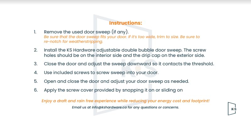 KS Hardware white finish blends with most exterior doors for a seamless look.