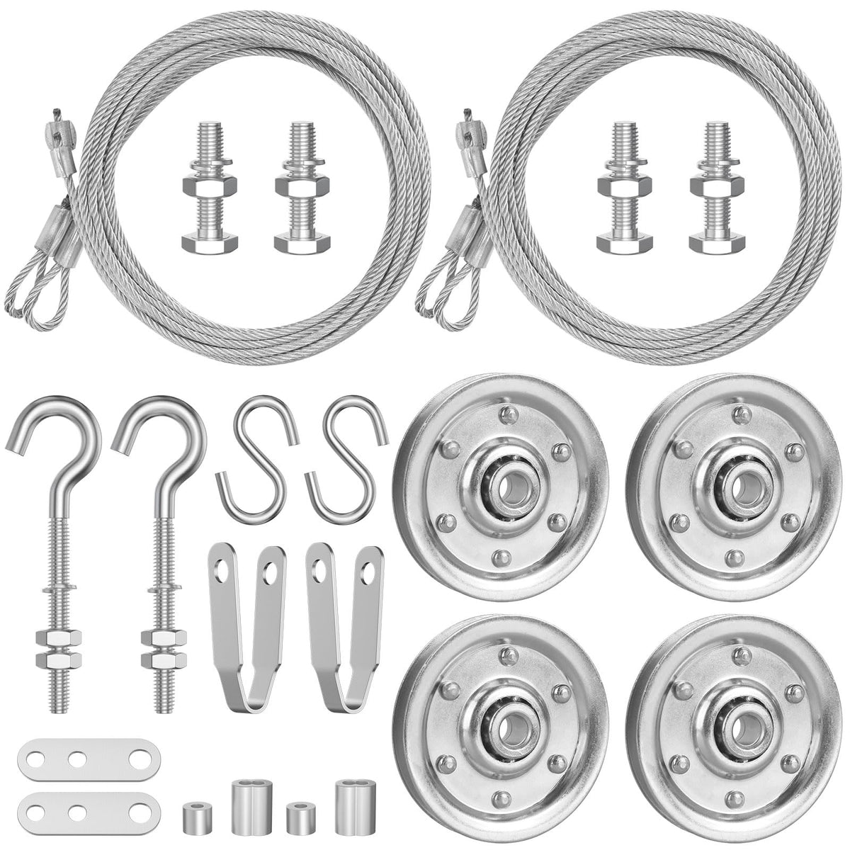 Kscjdg garage door cable pulley kit four 3 inch pulleys for smoother operation