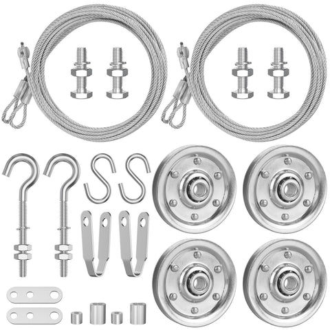 Kscjdg garage door cable pulley kit four 3 inch pulleys for smoother operation