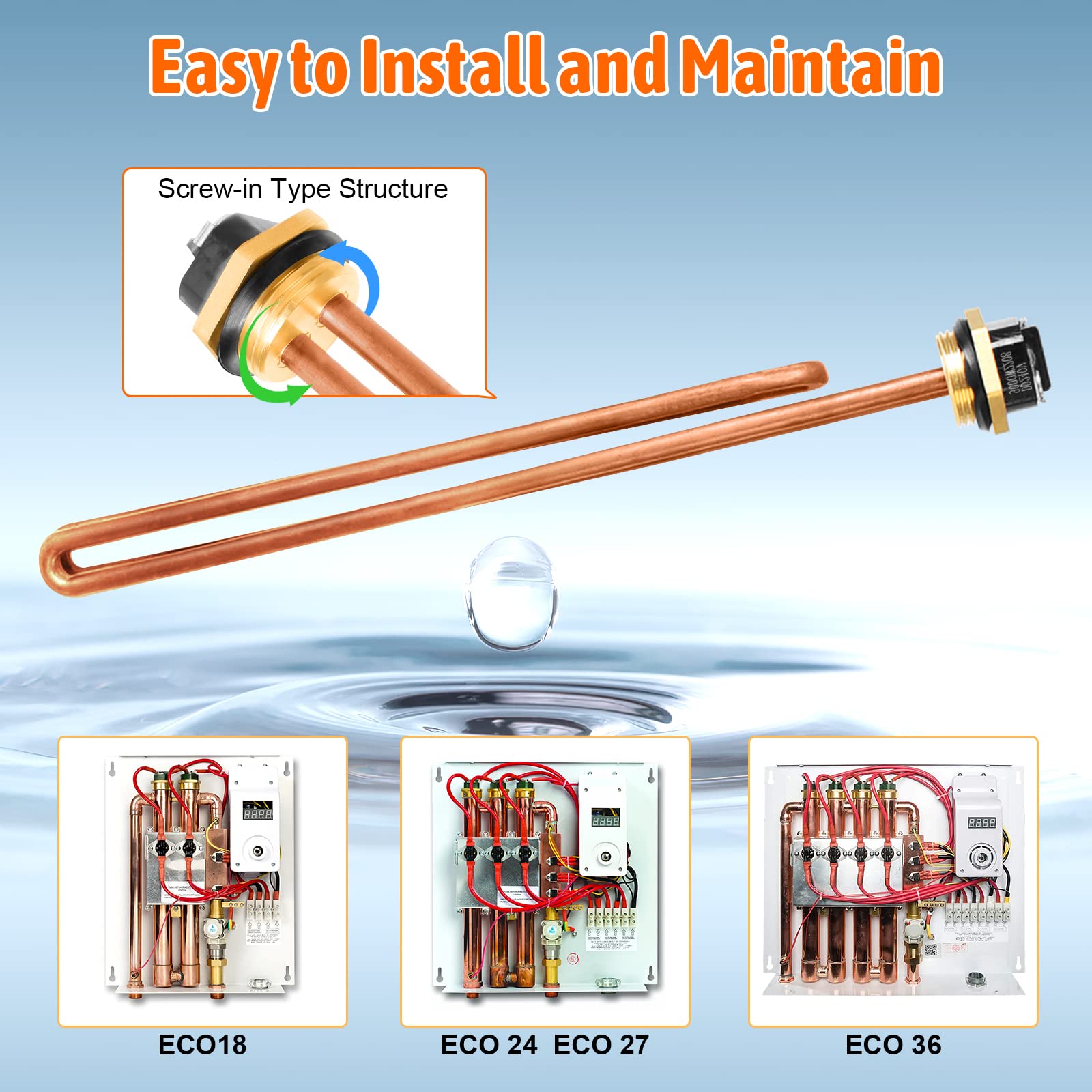 Kscjdg HE 90240 screw-in structure with rubber ring for easy replacement