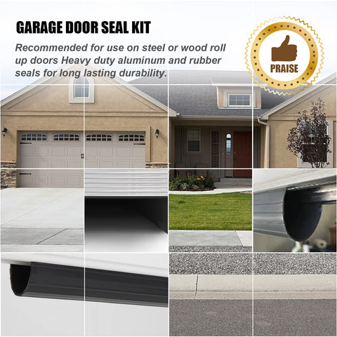 Kscjdg heavy-duty-garage-door-seal durability for steel or wood doors