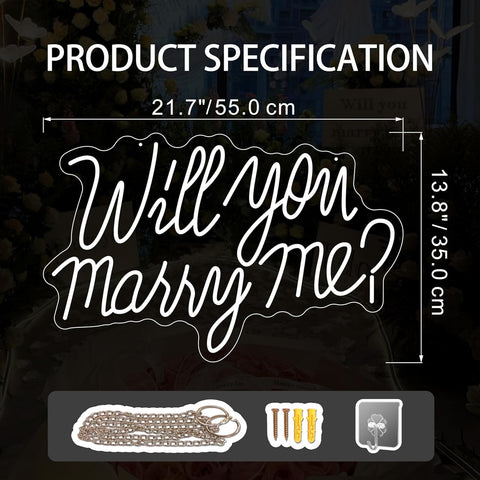 KSCKXGG Marry Me light up letters wall decor adds warm illumination for celebrations