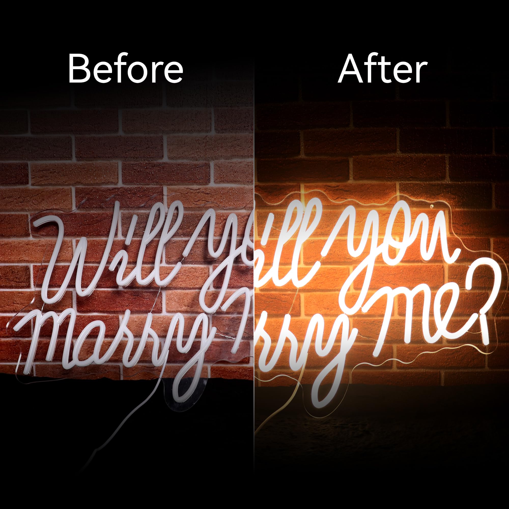 KSCKXGG Will You Marry Me neon LED wall art enhances photos and ambience