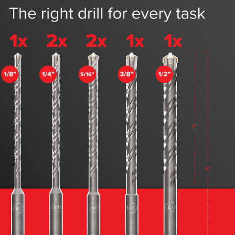 KSP-Tec carbide cross-tip SDS-Plus bit 1/4 (bit 1) for faster holes.