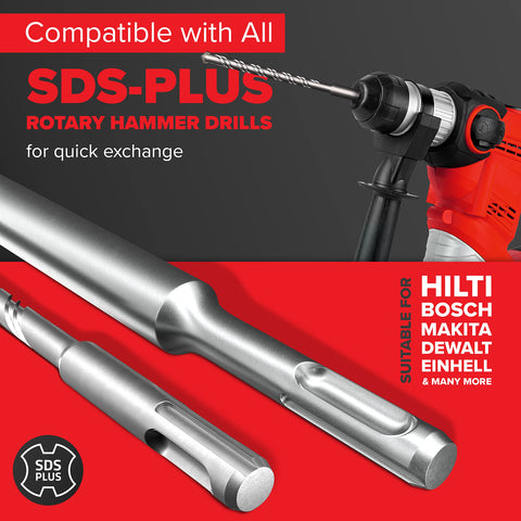 KSP-Tec carbide cross-tip SDS-Plus bit 5/16-1 for quick masonry work.