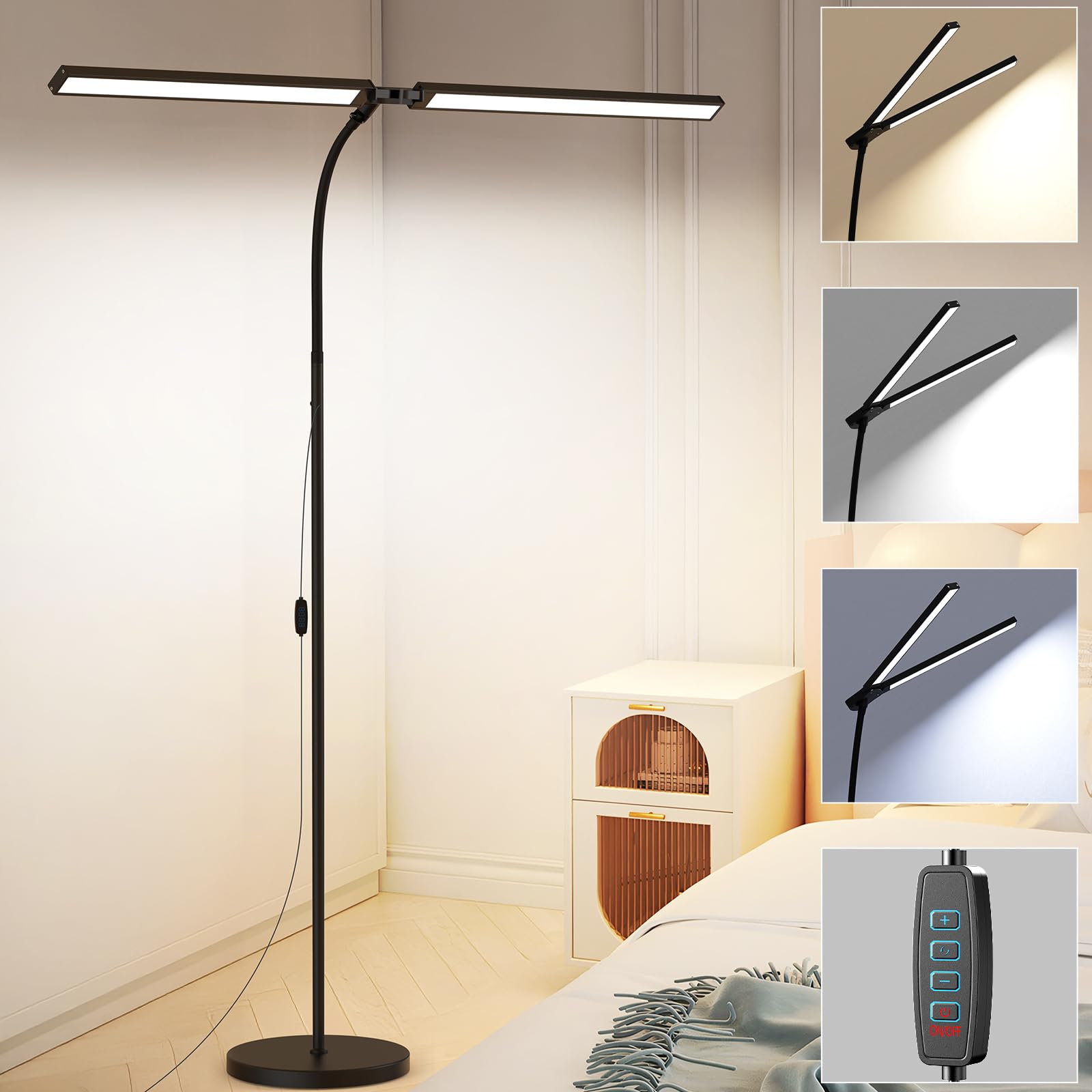 KSTARITE 24W floor lamp base for stable living room lighting.