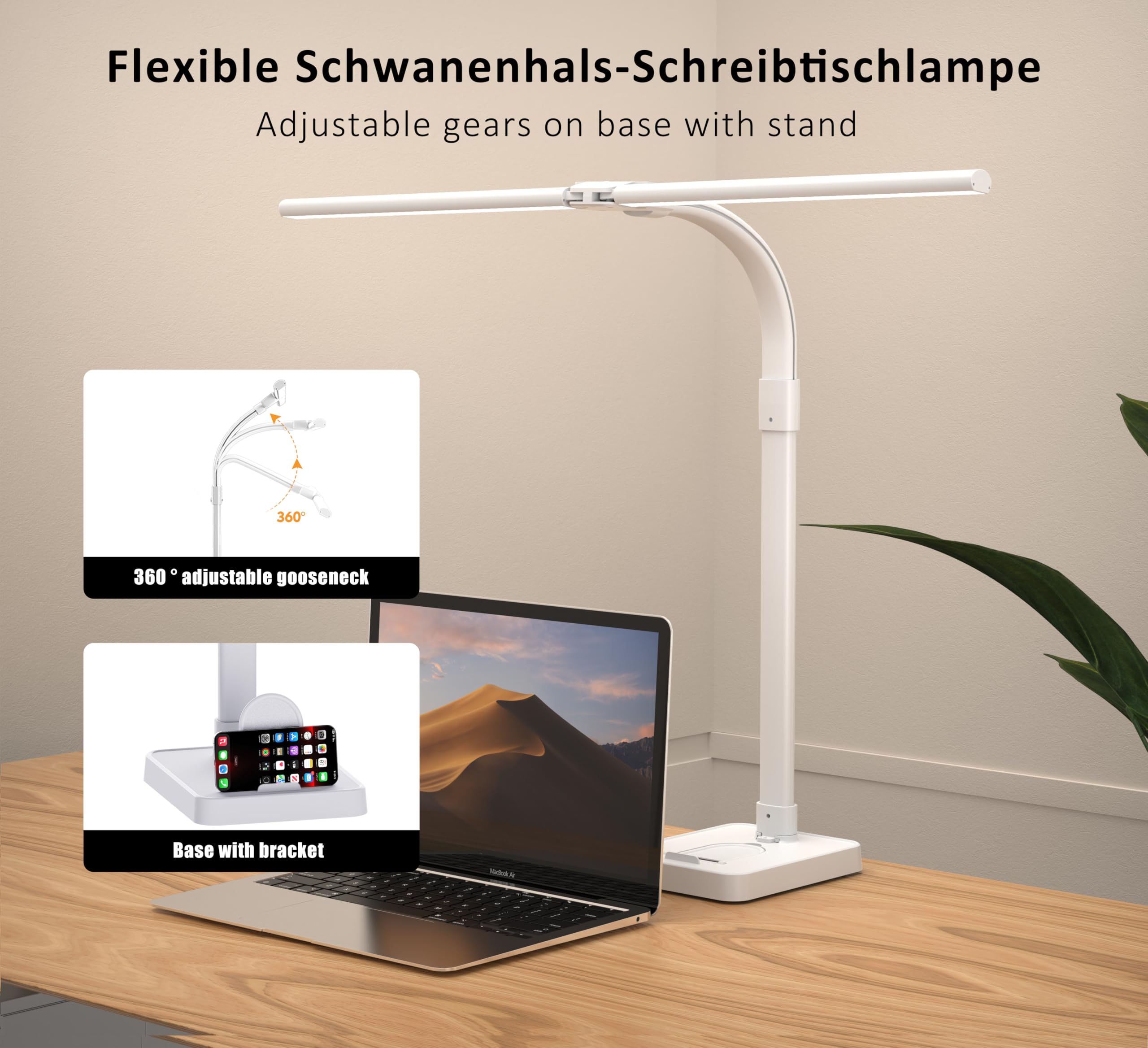 Ksunun clamp design saves desk space while staying sturdy on the desk
