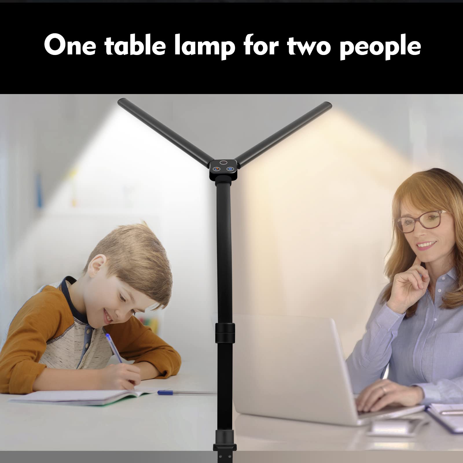 Ksunun lamp extends to 31-5 inches for multi-monitor setups.