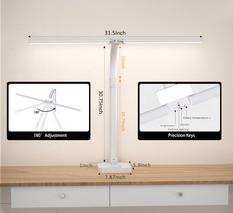 Ksunun five dimmable levels provide adjustable brightness for long work sessions