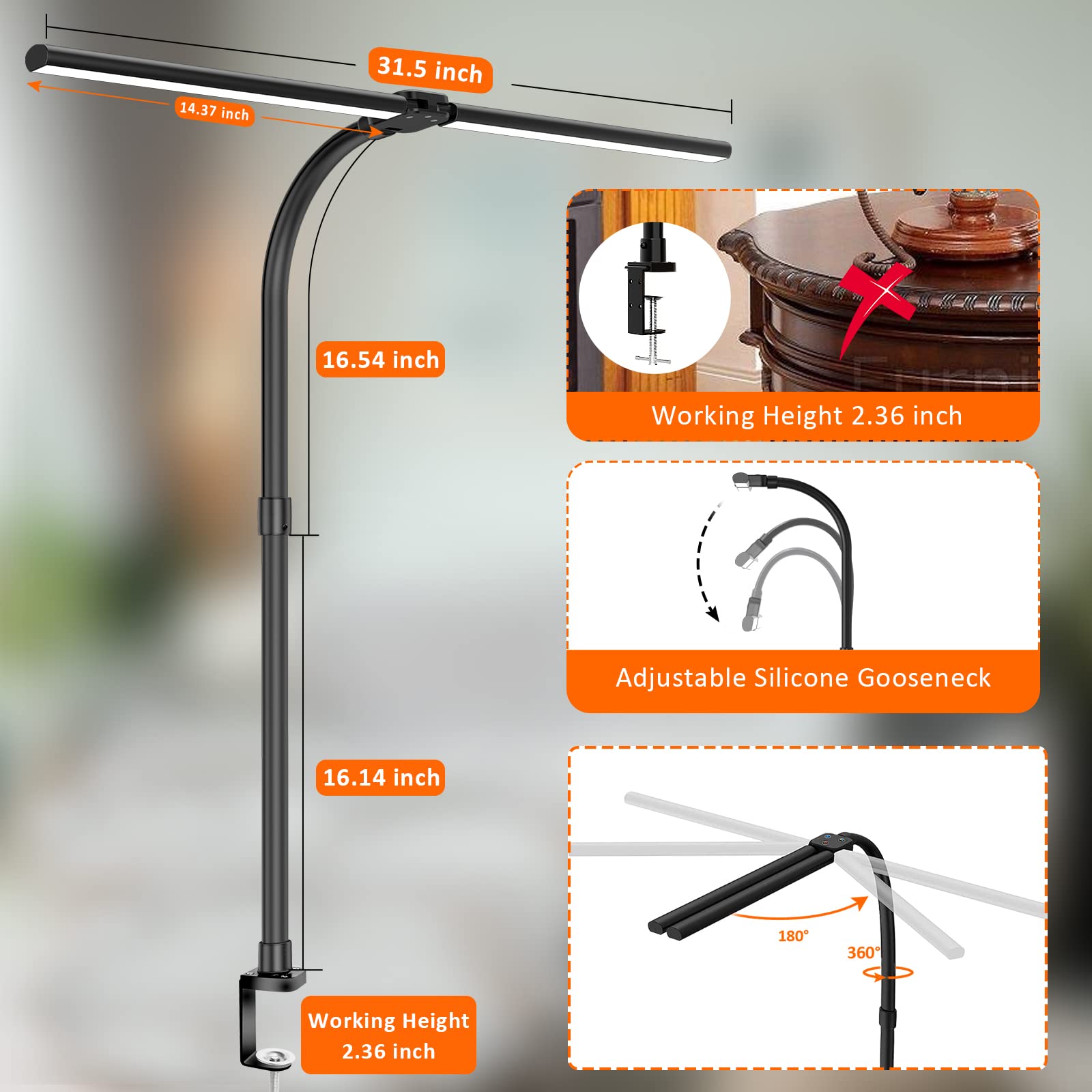 Ksunun press-button controls adjust color and brightness easily.