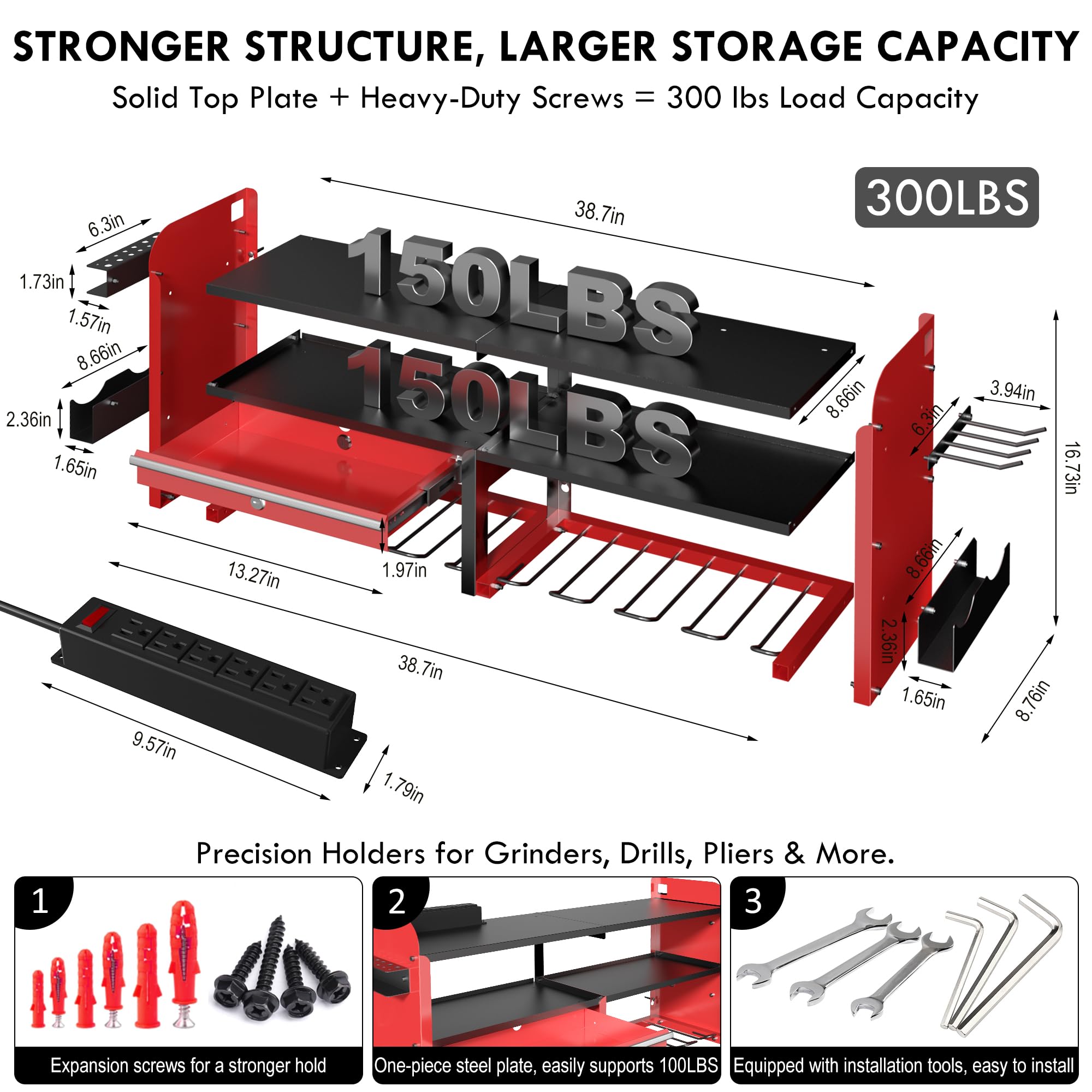 KSVO lockable drawer for tools ensures secure organization of small parts.