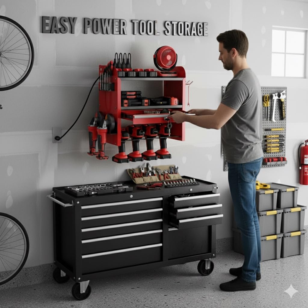 KSVO heavy duty steel construction of power tool organizer