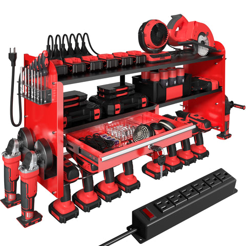 KSVO power tool organizer wall mount with drill rack offering easy access to frequently used tools.