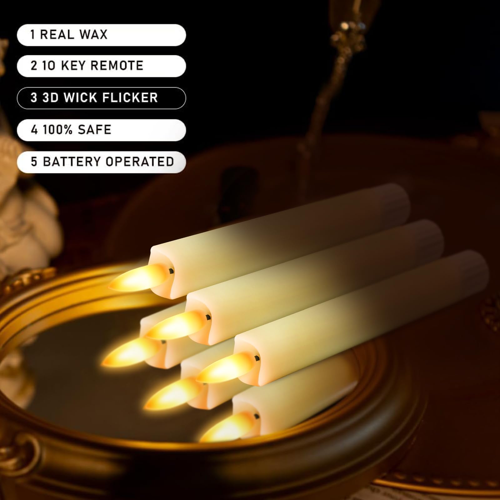 KSWING long-life candles with 50,000+ hours durability for lasting use.