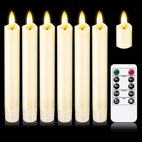 KSWING real wax taper candles with remote provide safe, customizable ambience.