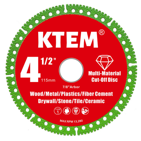 KTEM angle grinder disc 7/8-inch arbor for universal fit and quick changes