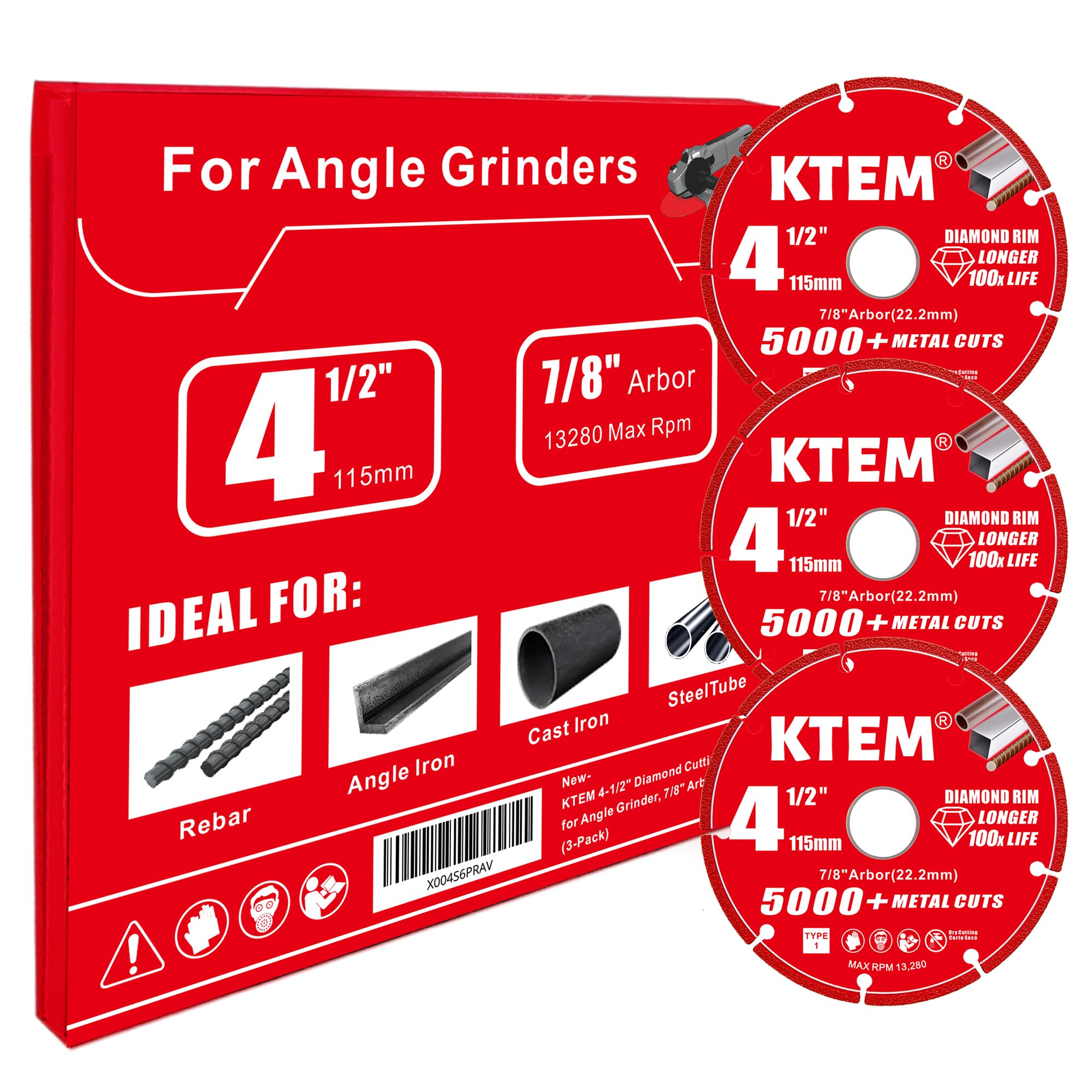 KTEM cut-off wheel offers smooth operation with reduced vibration during cutting tasks.