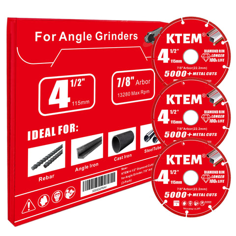 KTEM cut-off wheel offers smooth operation with reduced vibration during cutting tasks.