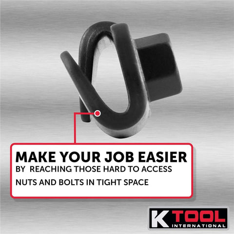 K Tool International 49403 extended lever demonstrates improved reach in tight spaces