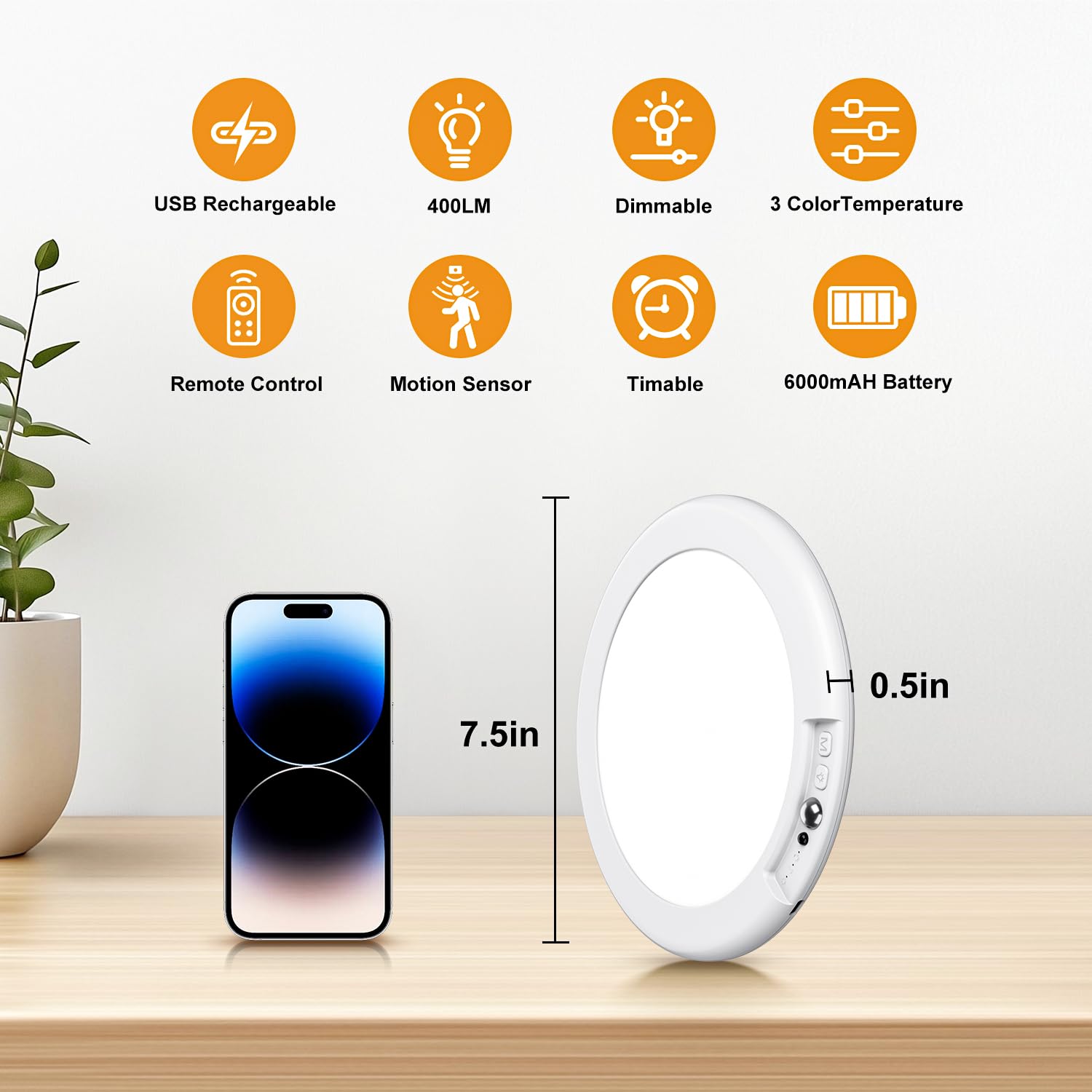 Ktpugorn versatile battery-powered lighting fits shower, closet, bathroom, and more.