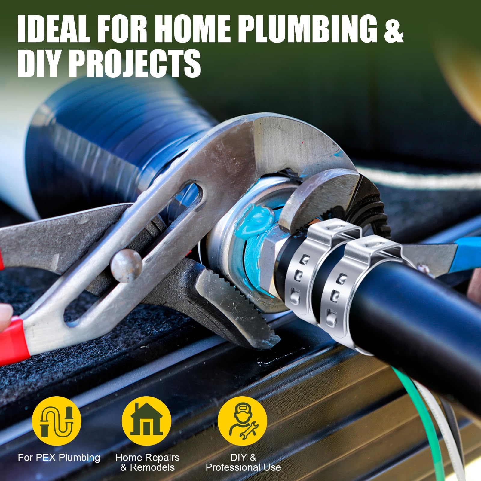 KTROVNN clamp ring shown with standard tools for quick installation.
