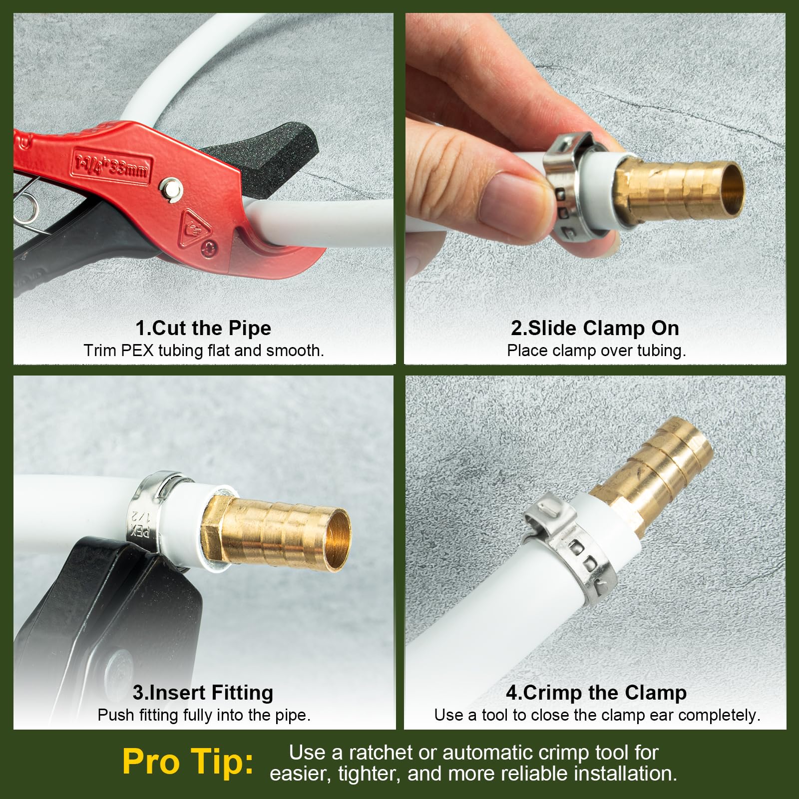 KTROVNN 120-pack PEX clamps for bulk projects and savings.