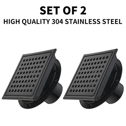 Kuaisailsk square grille in black finish enhances bathroom aesthetics while resisting wear.