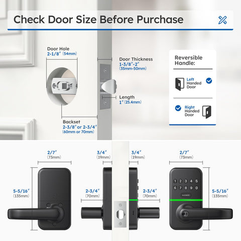 KUCACCI backlit keypad enables secure night access and quick entry.