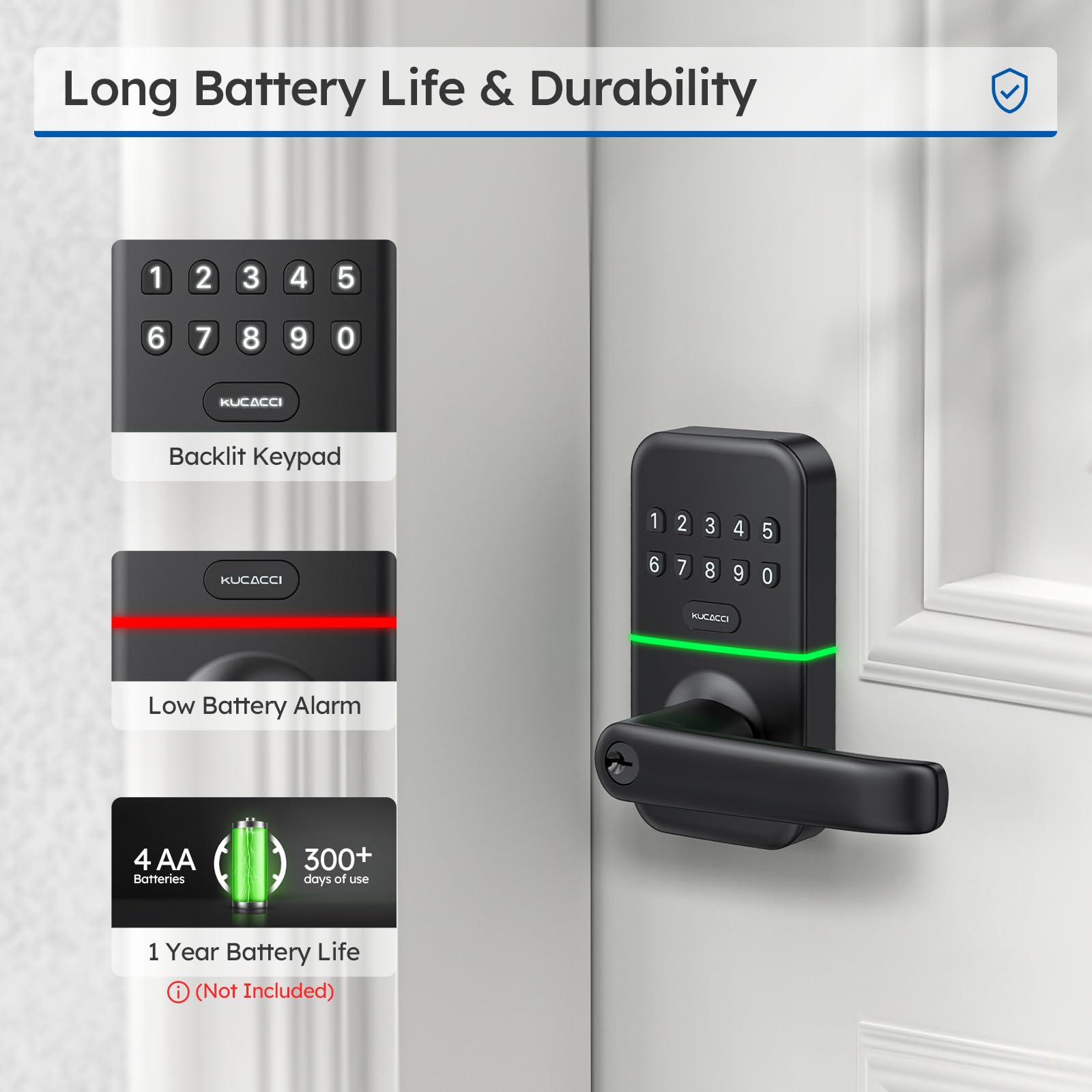 KUCACCI 10-minute installation replaces your old deadbolt.