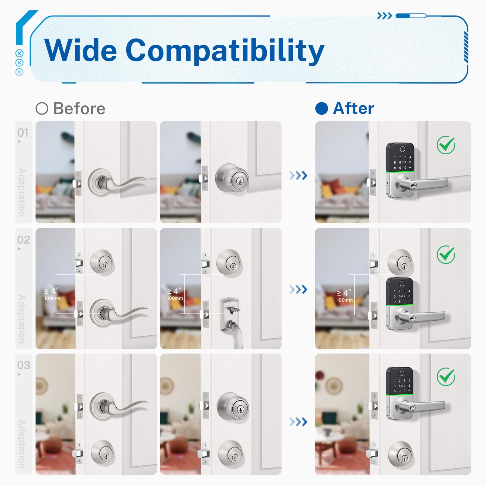 KUCACCI lock with Alexa and remote unlock capabilities via a Wi-Fi gateway